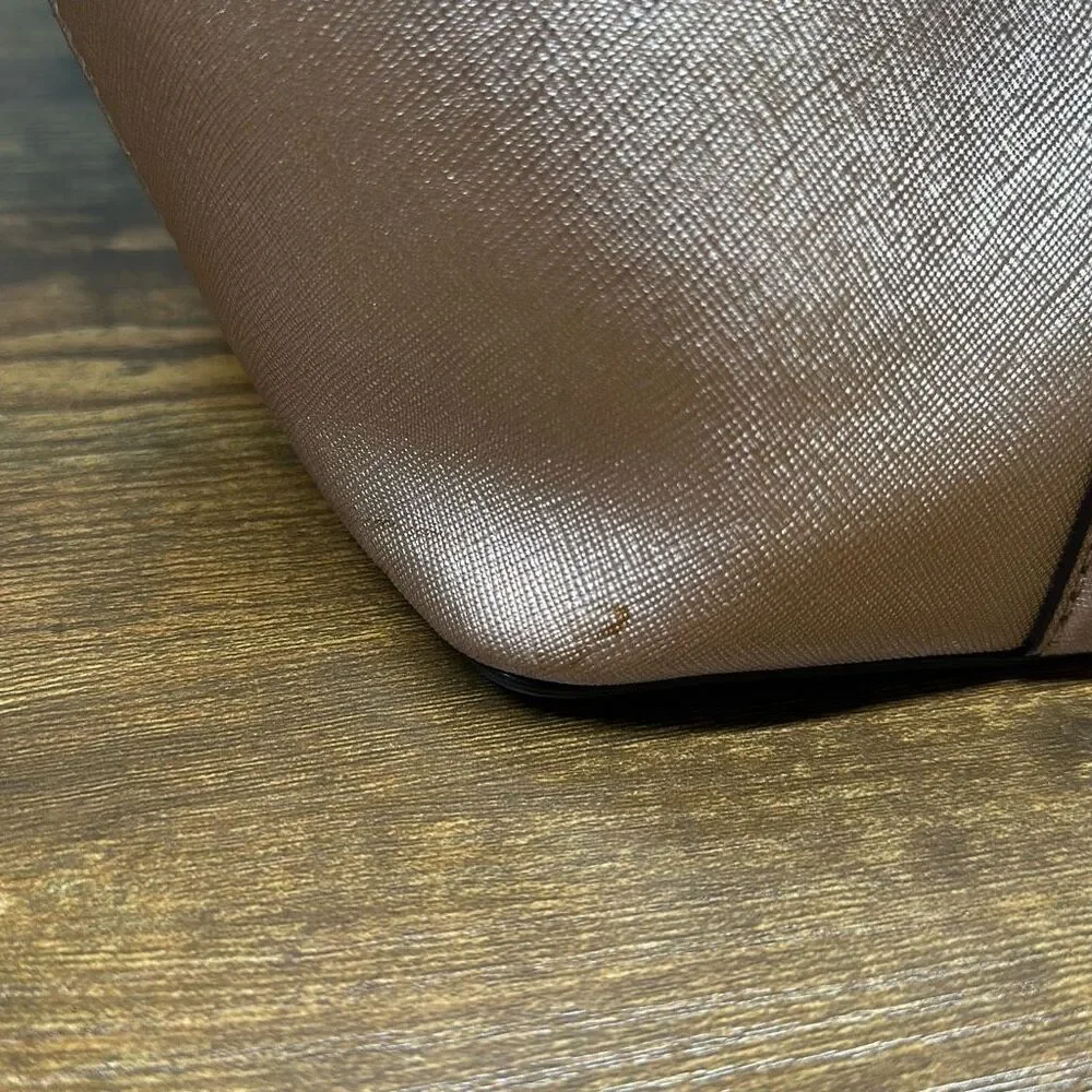 Kate Spade Handbag Large Pink Bag Purse‎ Shoulder Pocketbook Rose Gold FLAWS